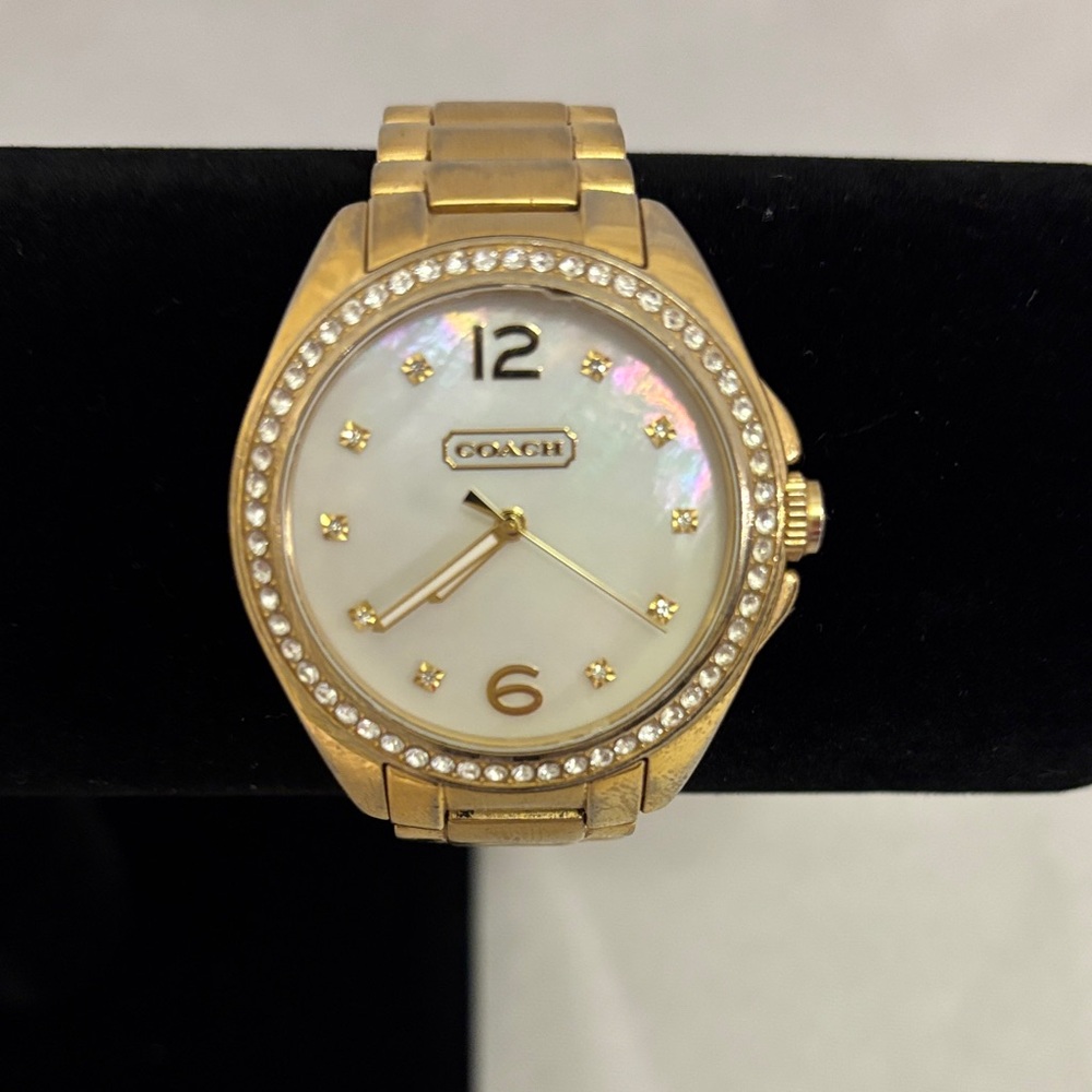 Coach Gold Watch with White Face